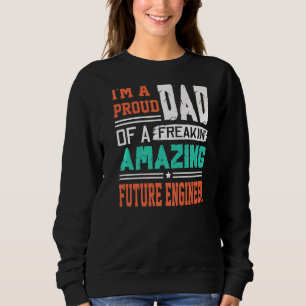 Sweatshirt Hommes Fier Papa D'Un Freakin Awesome Futur Ingéni