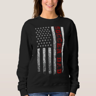Sweatshirt Hommes Fier Soccer Papa Américain Cool Drapeau Usa