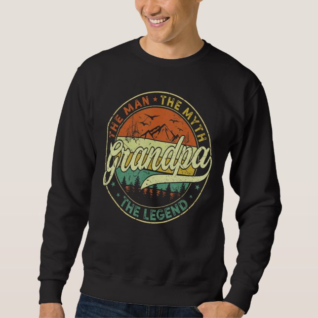 Sweatshirt Hommes Grand-Père Homme Mythe Légende Fête des pèr (Devant)