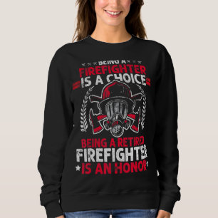 Sweatshirt Hommes Idée de pompier héroïque Retraité Pompier