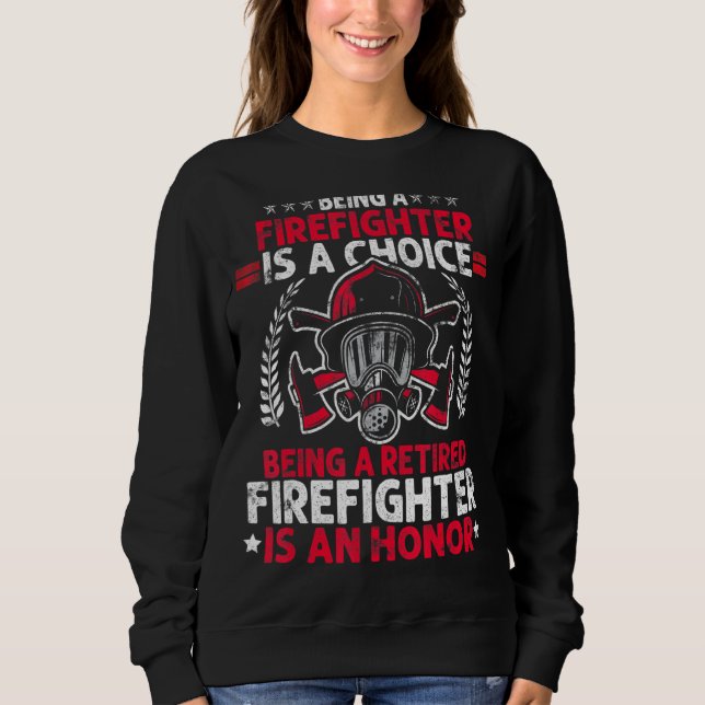 Sweatshirt Hommes Idée de pompier héroïque Retraité Pompier (Devant)
