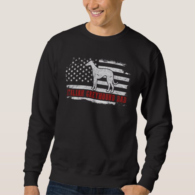 Sweatshirt Hommes Italien Greyhhop Papa Distressed American F (Devant)