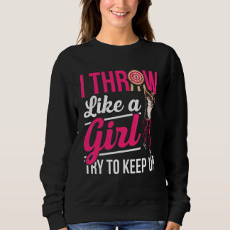 Sweatshirt Hommes Je Jette Comme Une Fille Essaie De Continue
