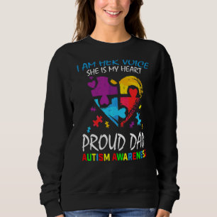 Sweatshirt Hommes Je Suis Sa Voix Mon Coeur Fille Autisme Awa