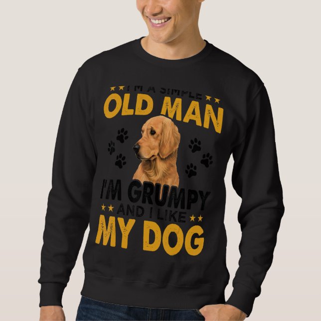 Sweatshirt Hommes Je suis un Vieux Homme Simple Je suis Grump (Devant)