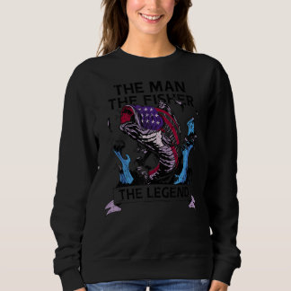Sweatshirt Hommes L'Homme Le Fisher La Légende Cool Pêche Fi