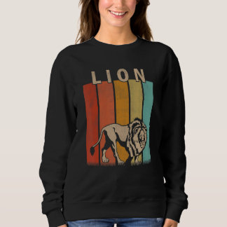 Sweatshirt Hommes Lions Distants Femmes Enfant Cute Lion Retr