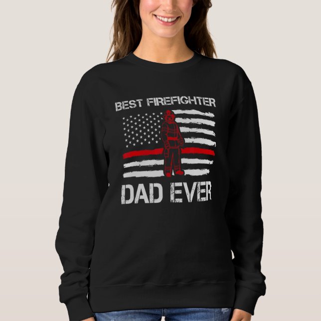 Sweatshirt Hommes meilleur pompier papa jamais papa pompier (Devant)