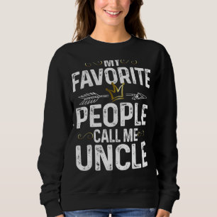 Sweatshirt Hommes Mes Favoris M'Appelent Oncle King Crown F