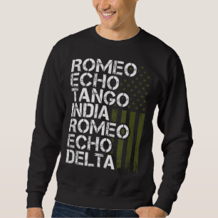 Sweatshirt Hommes militaires à la retraite Femmes Alphabet ph
