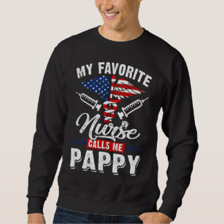 Sweatshirt Hommes Mon Infirmière Préférée M'Appelle Patriote 