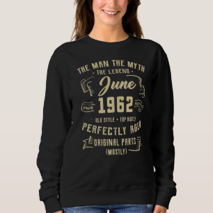 Sweatshirt Hommes Mythe Légende Juin 1962 60e anniversaire 60