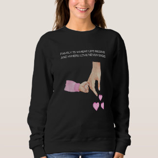 Sweatshirt Hommes Nouveau Père Et Fille Tenant Les Mains D'Un