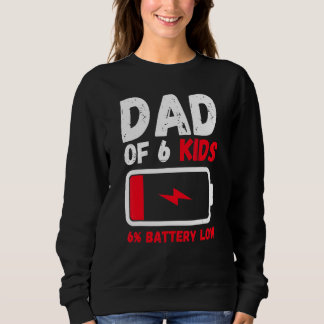 Sweatshirt Hommes Papa De 6 Enfants Fête des pères