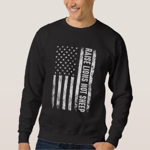 Sweatshirt Hommes Patriot Américain Lever Lions Pas Mouton Pa