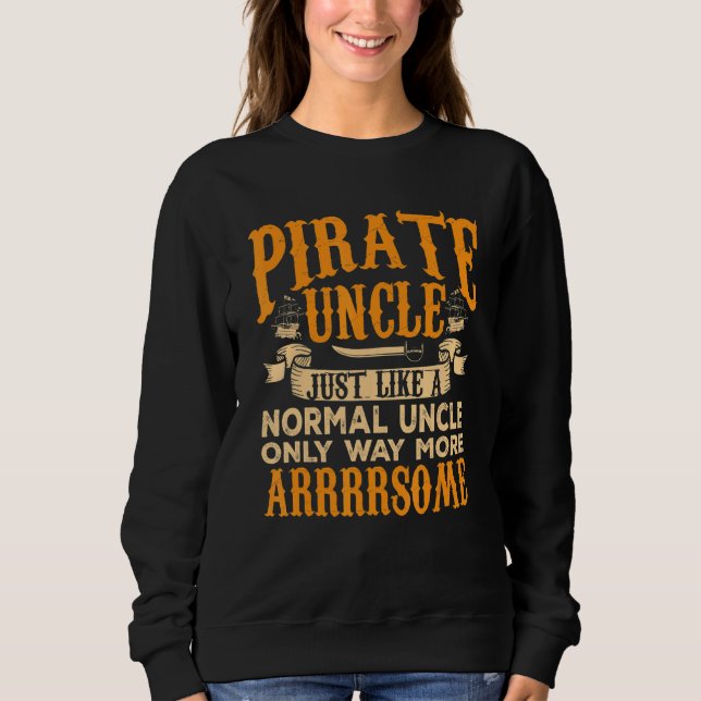 Sweatshirt Hommes Pirate Oncle Jolly roger Freebooter 2 (Devant)