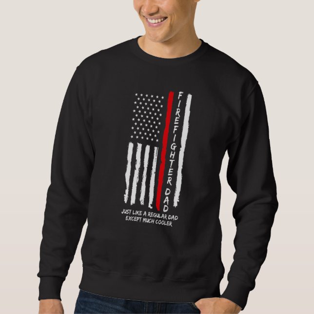 Sweatshirt Hommes Pompier Papa Comme Papa Régulier Papa Papa  (Devant)