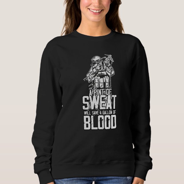 Sweatshirt Hommes Soutien Militaire Suédois Sauvera Un Gallon (Devant)