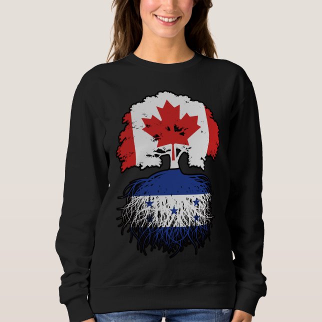 Sweatshirt Honduras Le drapeau hondurien canadien des racines (Devant)