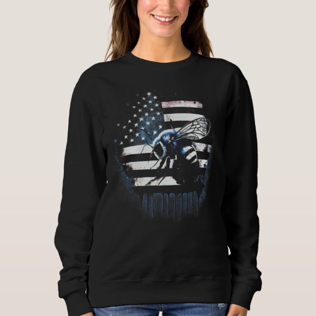 Sweatshirt Honeybee and bumble bee for American hive beekeepe (Devant)