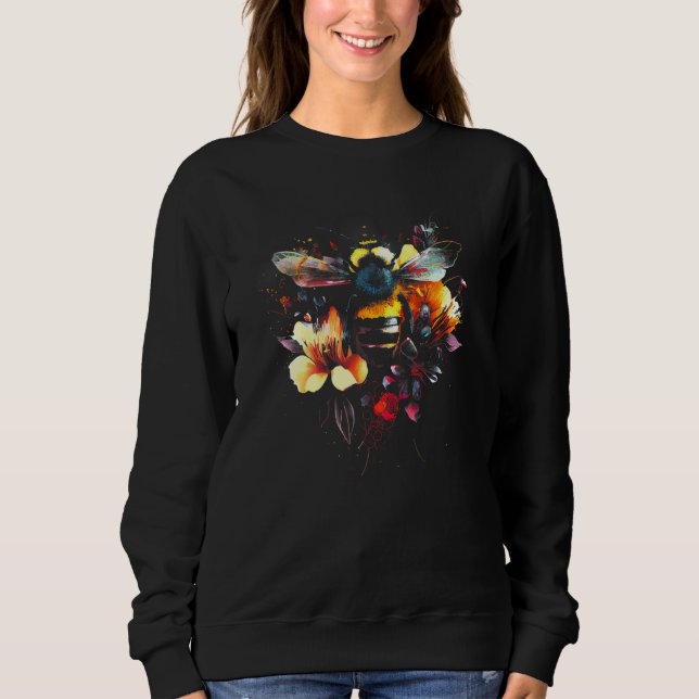 Sweatshirt Honeybee and bumble bee for American hive beekeepe (Devant)