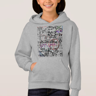 Sweatshirt hoodies grau Mathe gemustert