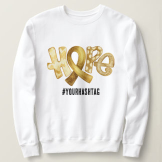 Sweatshirt Hope Awareness Ribbon Personalized Hashtag