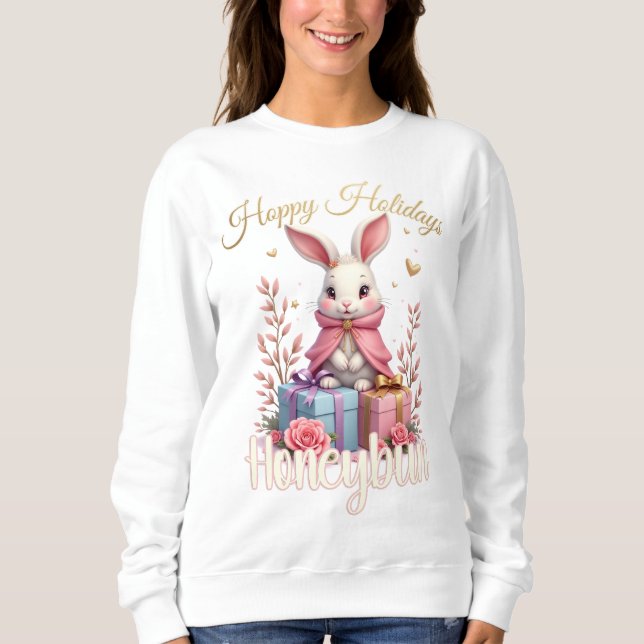 Sweatshirt Hoppy Holidays - Honeybun Bunny (Devant)