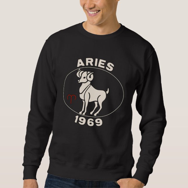 Sweatshirt Horoscope Zodiac Sign Ram Aries 1969 (Devant)