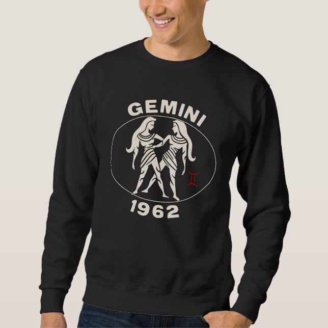 Sweatshirt Horoscope Zodiac Sign Twins 1962 (Devant)