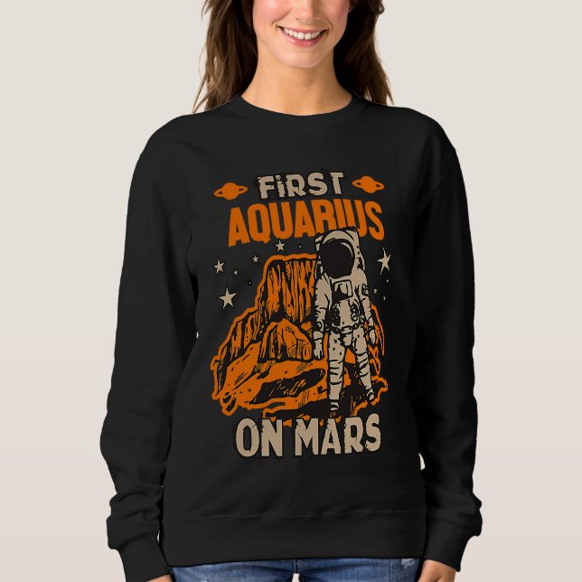 Sweatshirt Horoscopic Sign Aquarius Astronaut (Devant)