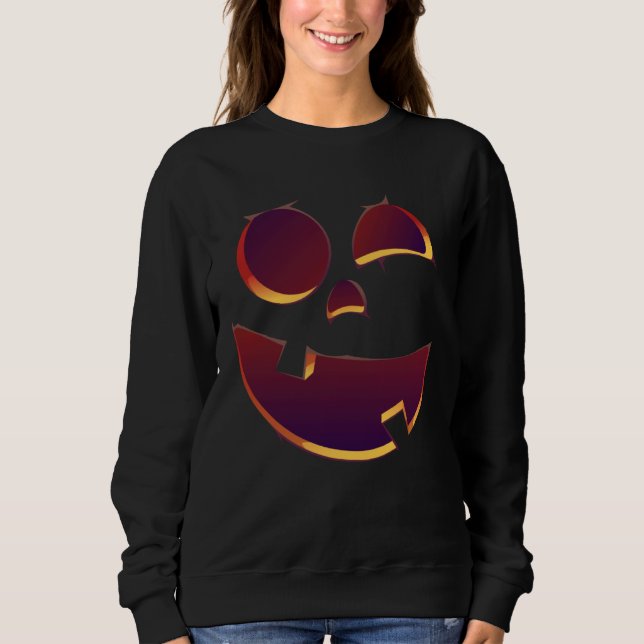 Sweatshirt Horror Pumpkin Cute Kids Halloween Costume (Devant)
