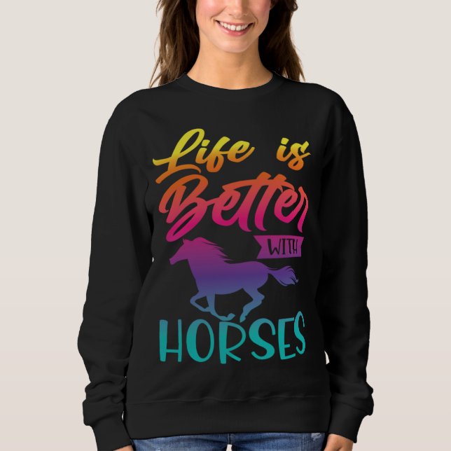 Sweatshirt Horse & Horse  for Hobby Riders & Riding (Devant)