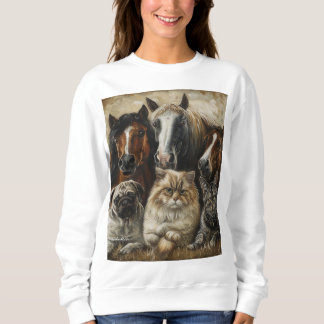 Sweatshirt Horses, Cats and Dogs