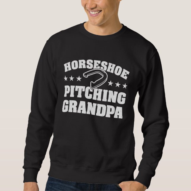 Sweatshirt Horseshoe Player Horseshoe Pitching Grandpa (Devant)