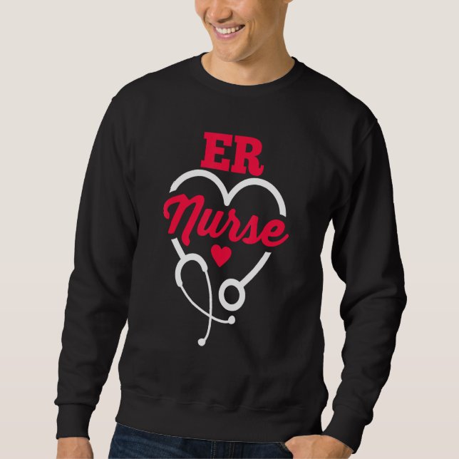 Sweatshirt Hospital Emergency Room Nurse Crew Nursing RN ER N (Devant)