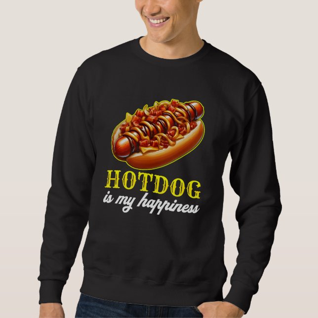 Sweatshirt hot dog est mon bonheur (Devant)