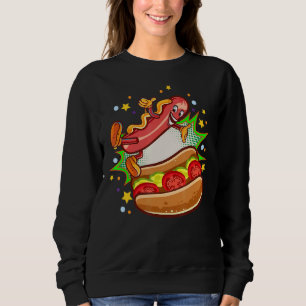 Sweatshirt Hot Dog Fun I Fast Food Saussons Hotdogs Food Wien