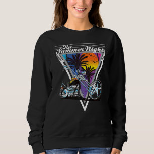 Sweatshirt Hot Summer Nights 80's Tropical Vintage Retro Moto