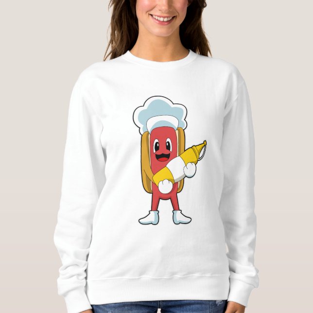Sweatshirt Hotdog avec moutarde (Devant)