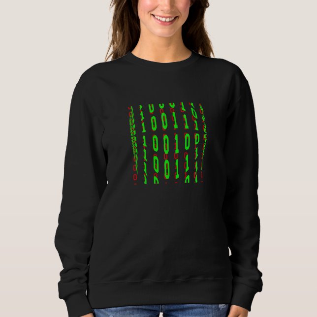 Sweatshirt House Stool Binary Regardez L'Ordinateur Et La Con (Devant)