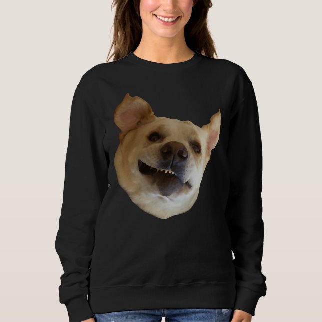 Sweatshirt Houston Photo Yellow Lab Derp Face (Devant)