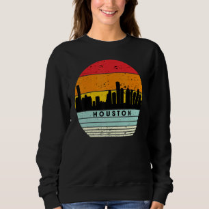 Sweatshirt Houston Texas Aquarelle Skyline État d'origine 6