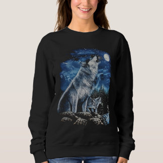 Sweatshirt Howling Wolf