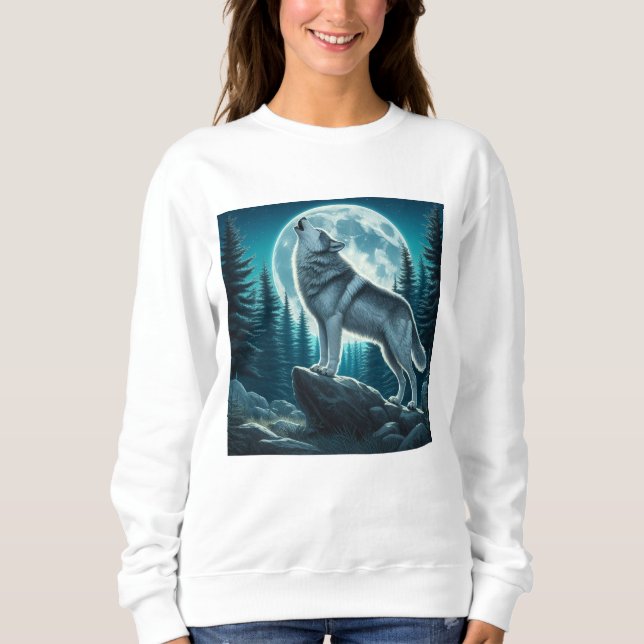 Sweatshirt Howling Wolf (Devant)