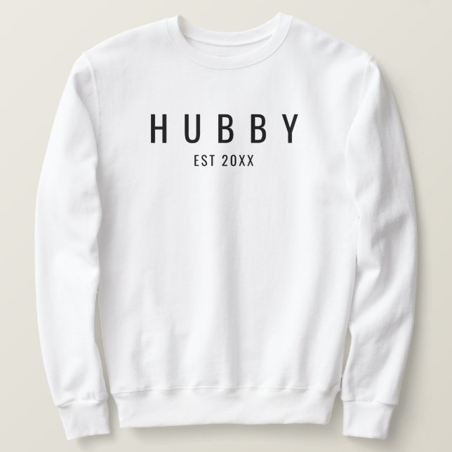 Sweatshirt Hubby Est Fiance Mariage Fiançailles cadeau pour m (Design devant)