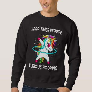 Sweatshirt Hulahoop Hula Dabbing Hoop Unicorn Danse Furieuse