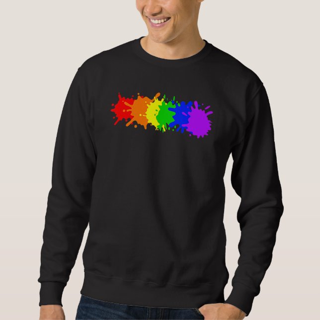 Sweatshirt Human LGBT Gay Pride Flag Rainbow Flag (Devant)