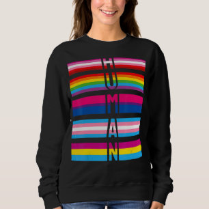Sweatshirt Human Lgbt Q Fierté Drapeau Gay Bi Intersexuel Tra