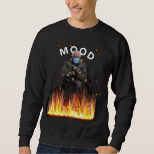 Sweatshirt Humeur Amusante Bernie Sanders Mittens Flames mème